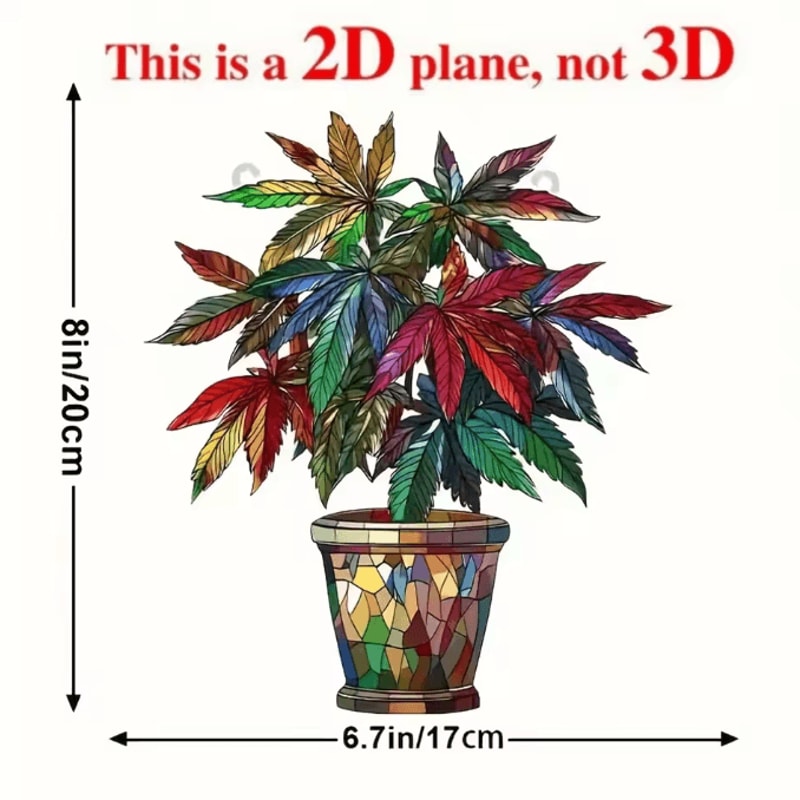 SunBloom Acrylic Hanging Plant Suncatcher Basket Decor For Home And Window 5