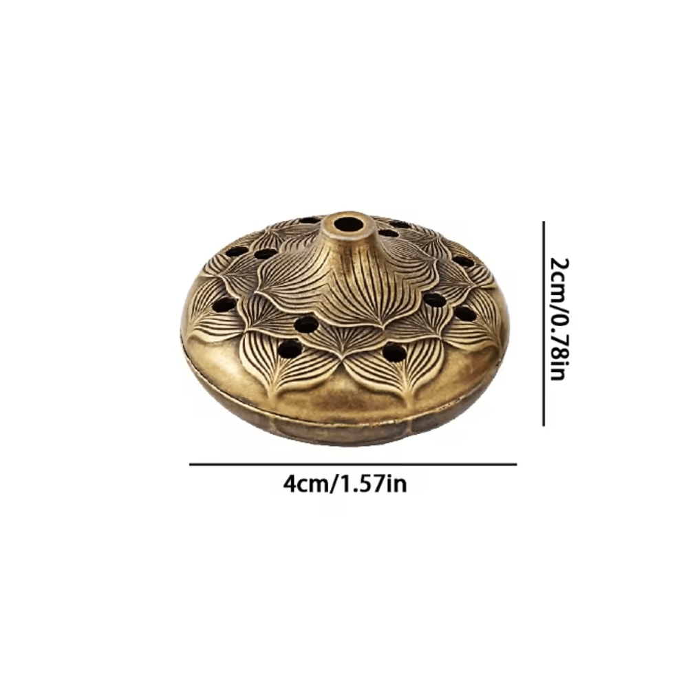 ZenRelic Antique Brass Dragon Phoenix Incense Burner Mini Table Decor 4