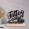 InkForge Personalized Tattoo Artist Metal Statue With Wooden Base Decor 0