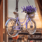 LavenderCycle Bicycle Suncatcher Acrylic Light Catcher Floral Window Decor 0