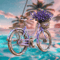 LavenderCycle Bicycle Suncatcher Acrylic Light Catcher Floral Window Decor 2