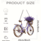 LavenderCycle Bicycle Suncatcher Acrylic Light Catcher Floral Window Decor 4