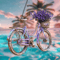 LavenderCycle Bicycle Suncatcher Acrylic Light Catcher Floral Window Decor 5