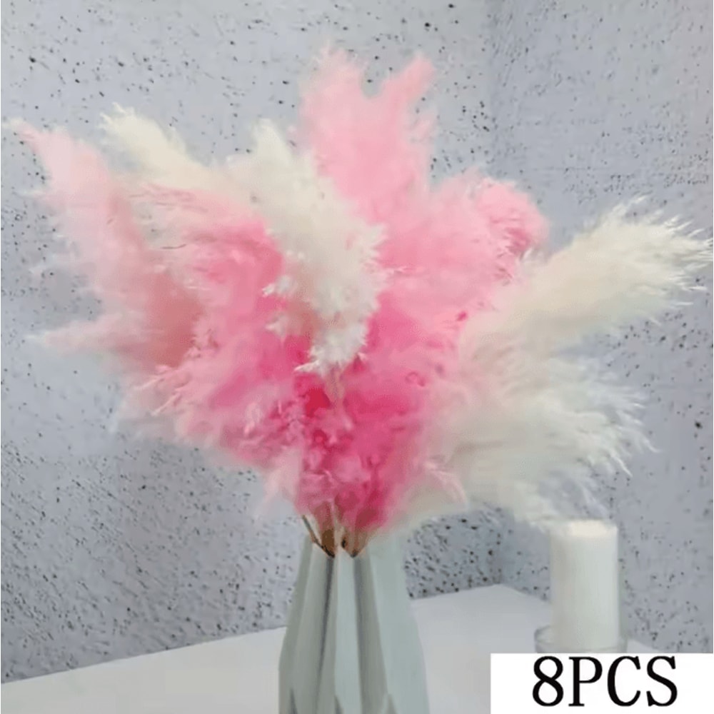 BlushBloom Pink Dried Flower Pampas Bouquet For Wedding And Boho Home Decor 10