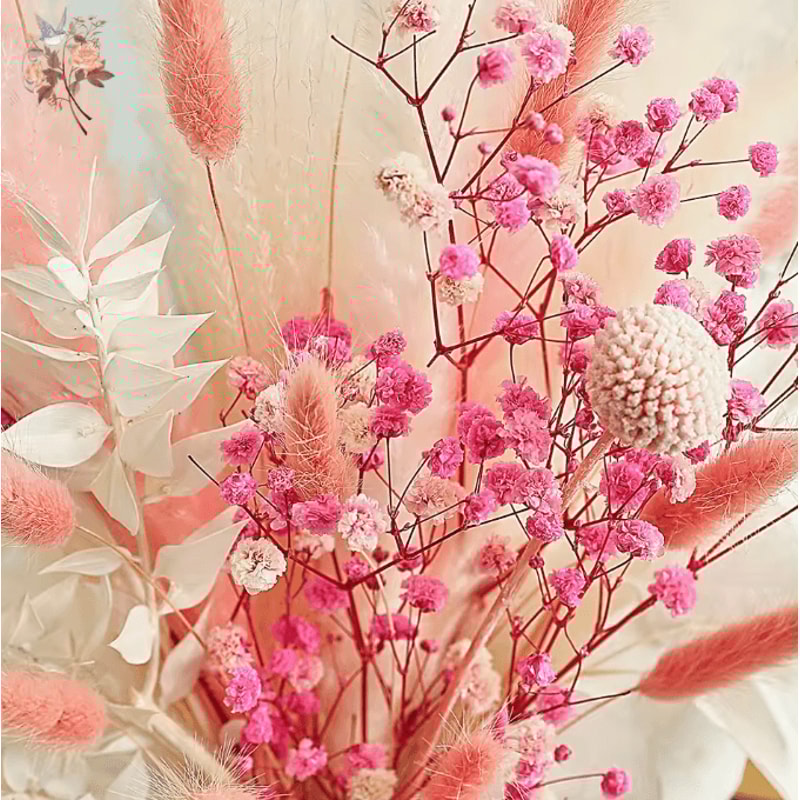 BlushBloom Pink Dried Flower Pampas Bouquet For Wedding And Boho Home Decor 3