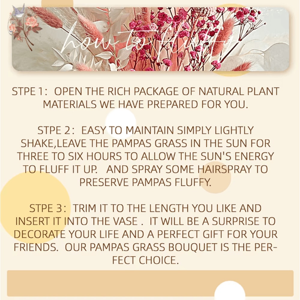 BlushBloom Pink Dried Flower Pampas Bouquet For Wedding And Boho Home Decor 5