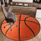 3D Basketball Flannel Round Rug Non Slip Sports Decor For Bedroom And Living Room 4