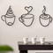 Minimalist Black Metal Coffee Cup Wall Art Decor For Kitchen Cafe And Coffee Bar 1