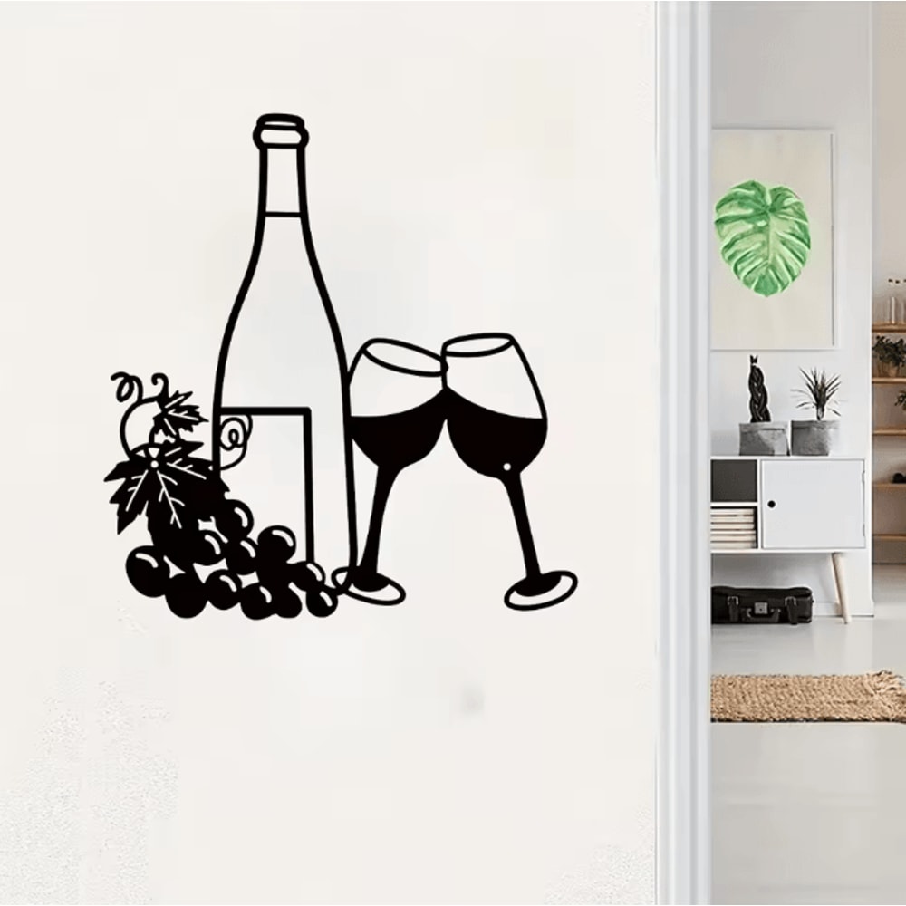 Minimalist Black Metal Coffee Cup Wall Art Decor For Kitchen And Coffee Bar 3