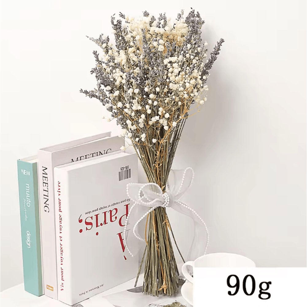 BlushLavender Dried Flower Bouquet Pampas Gypsophila Boho Decor 6