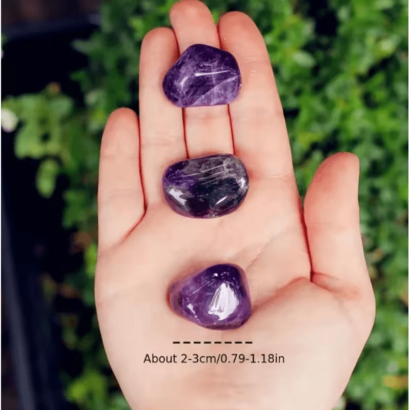 Amethyst Tumbled Crystal Stones 100g Natural Polished Healing And Decor Rocks 0