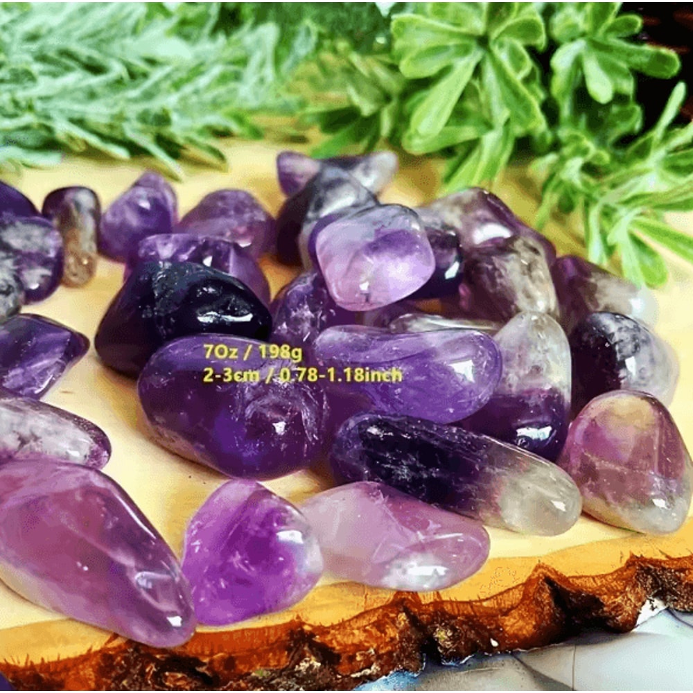 Amethyst Tumbled Crystal Stones 100g Natural Polished Healing And Decor Rocks 2