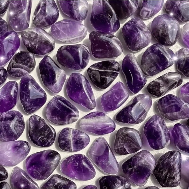 Amethyst Tumbled Crystal Stones 100g Natural Polished Healing And Decor Rocks 3