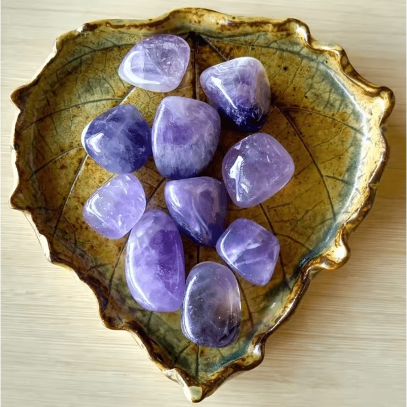 Amethyst Tumbled Crystal Stones 100g Natural Polished Healing And Decor Rocks 4