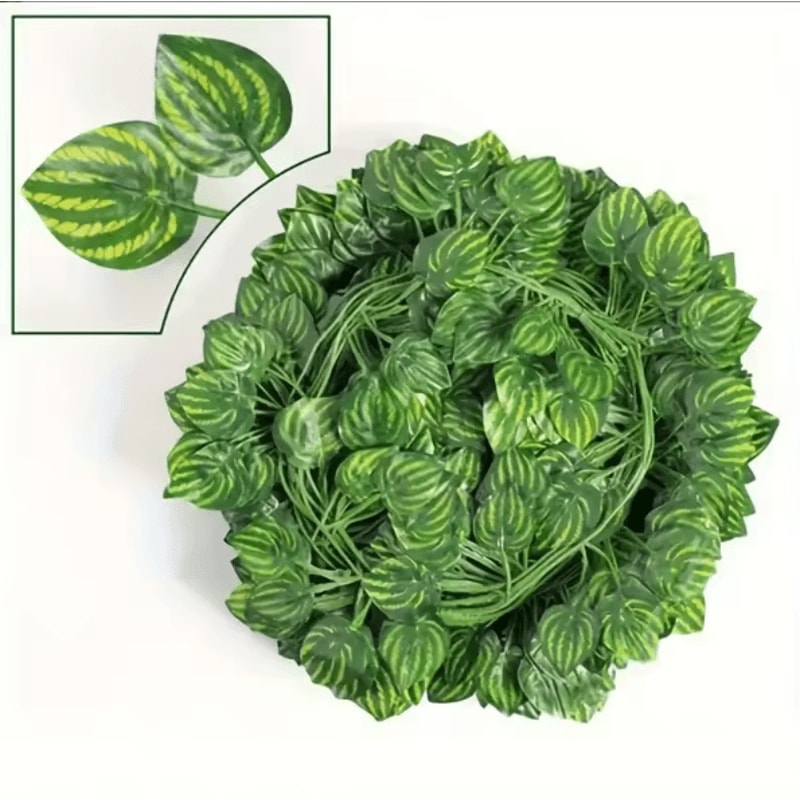 GreenVibe 100PCS Artificial Ivy Garland 2M Hanging Vines For Wall Garden Decor 9