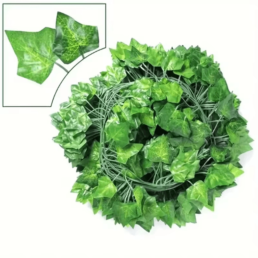 GreenVibe 100PCS Artificial Ivy Garland 2M Hanging Vines For Wall Garden Decor 6
