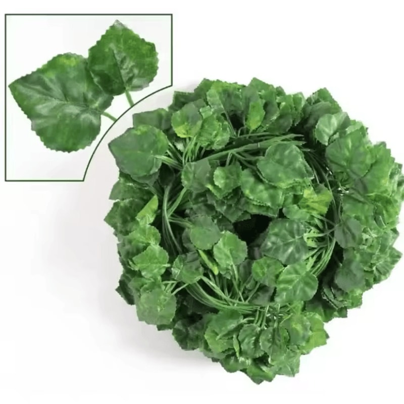 GreenVibe 100PCS Artificial Ivy Garland 2M Hanging Vines For Wall Garden Decor 7