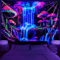 VikaDream Psychedelic Forest Waterfall Cyberpunk Tapestry Wall Hanging Decor 0