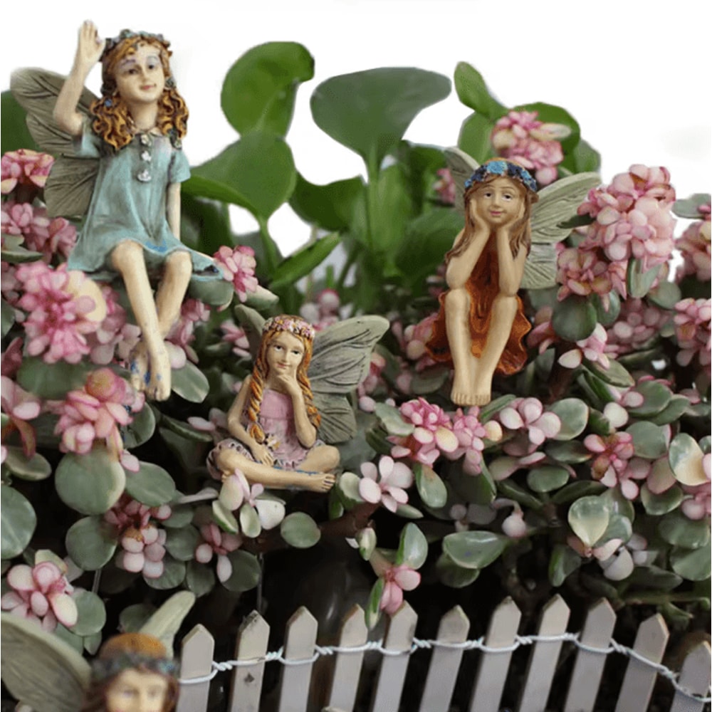 MagicSprout 6PCS Garden Fairy Figurines Set For Mini Garden Plant Decor 1
