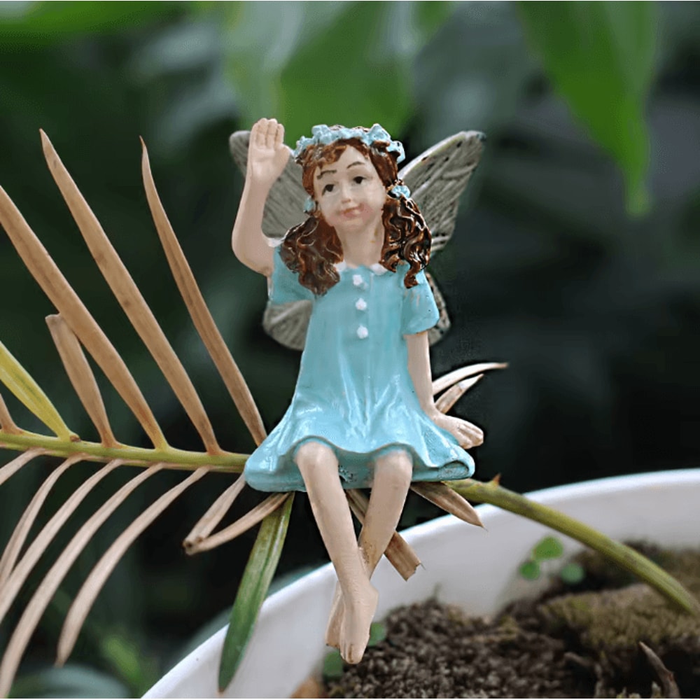 MagicSprout 6PCS Garden Fairy Figurines Set For Mini Garden Plant Decor 4