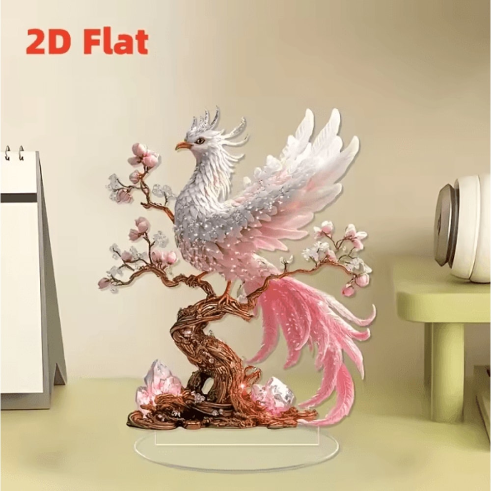 MythGlow Crystal Phoenix Statue Glass Figurine Desktop Crystal Decoration Gift 1