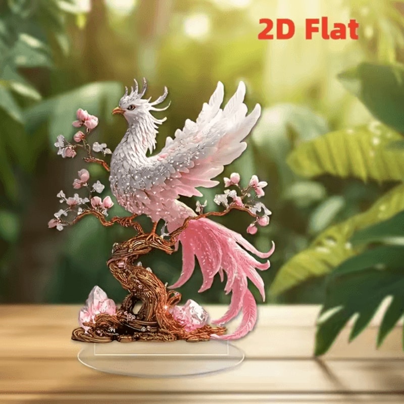 MythGlow Crystal Phoenix Statue Glass Figurine Desktop Crystal Decoration Gift 2
