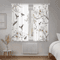 NatureBloom Floral Bird Print Curtain Set Polyester Decorative Window Drapes 1