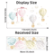 DreamSky Watercolor Hot Air Balloon Animal Wall Stickers Nursery Wall Decor 4