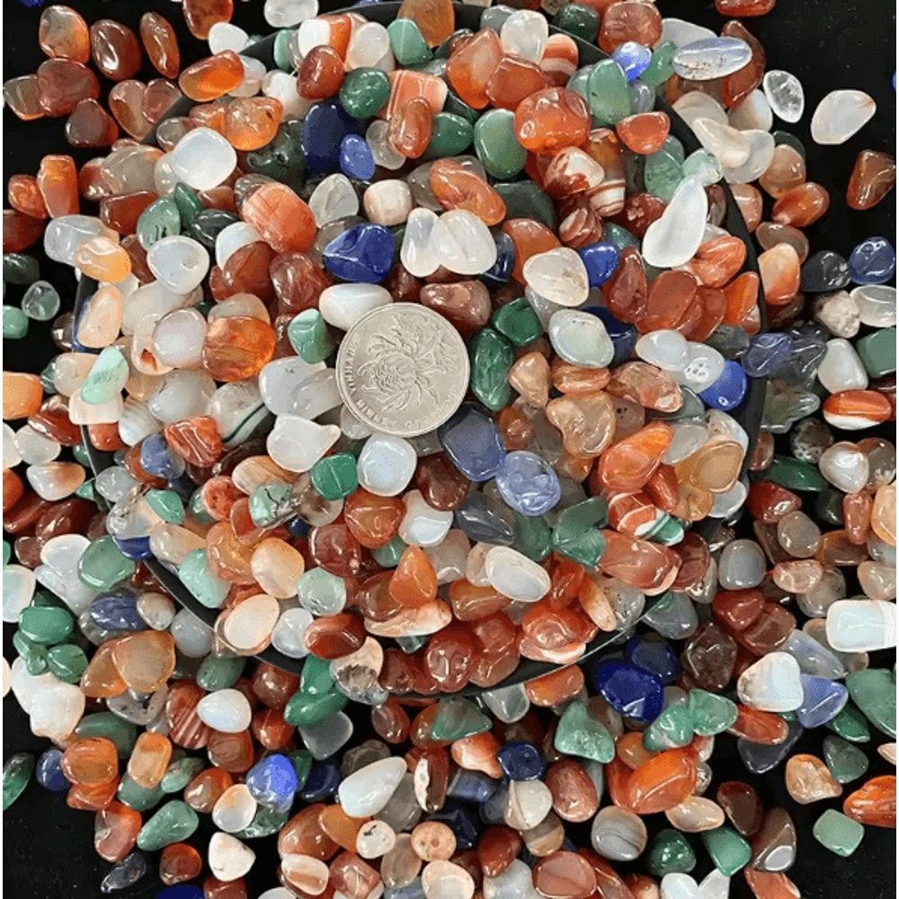 CrystalGlow 100g Colorful Agate Pebbles Decorative Stones For Aquarium Home Decor 2