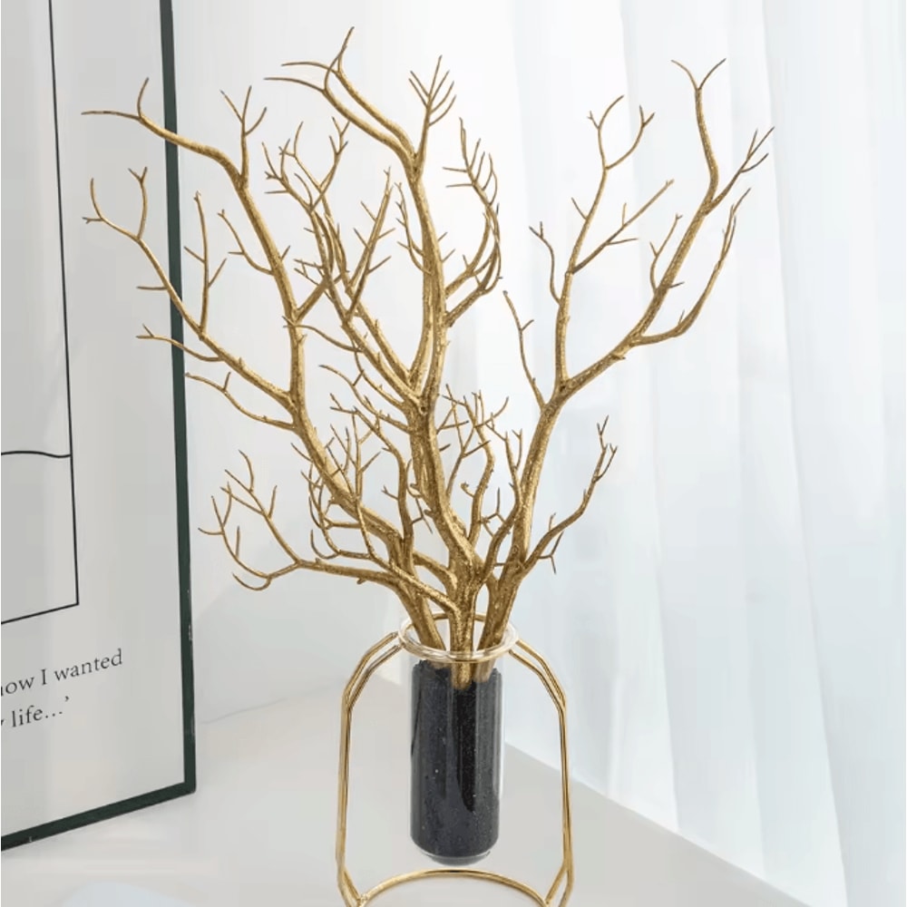 GlamTwigs Gold Artificial Antler Branches Decorative Set For Christmas DIY Decor 1