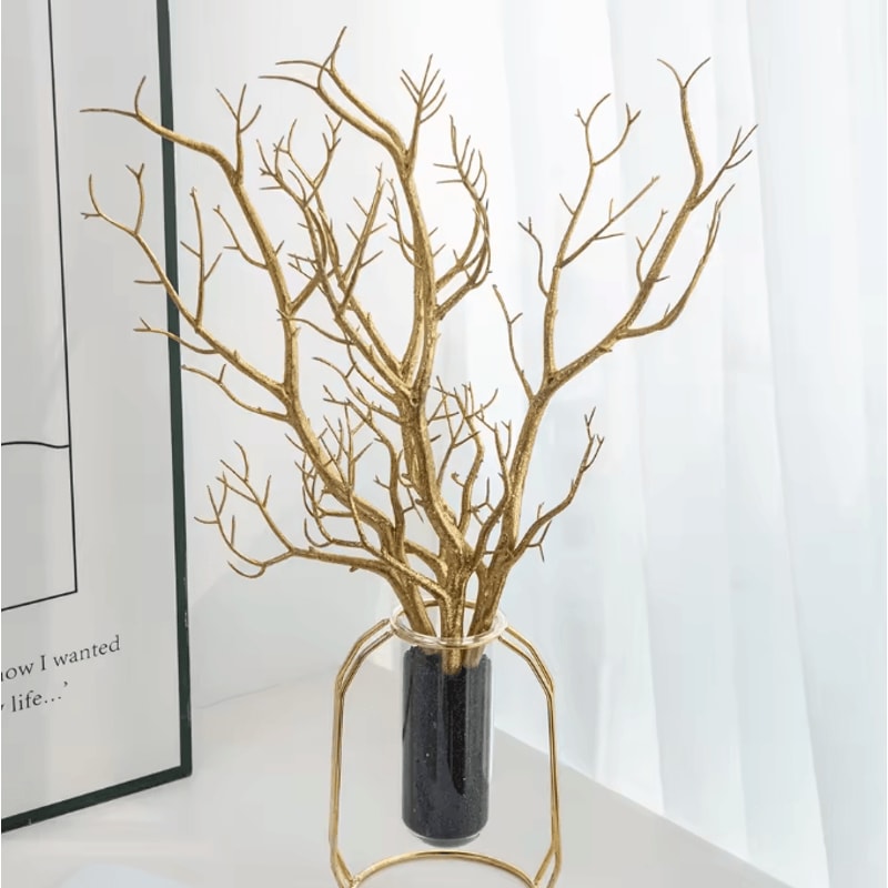 GlamTwigs Gold Artificial Antler Branches Decorative Set For Christmas DIY Decor 1