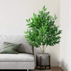 greenaura tall artificial eucalyptus plant tropical willow faux tree decor