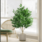 GreenAura Tall Artificial Eucalyptus Plant Tropical Willow Faux Tree Decor 1
