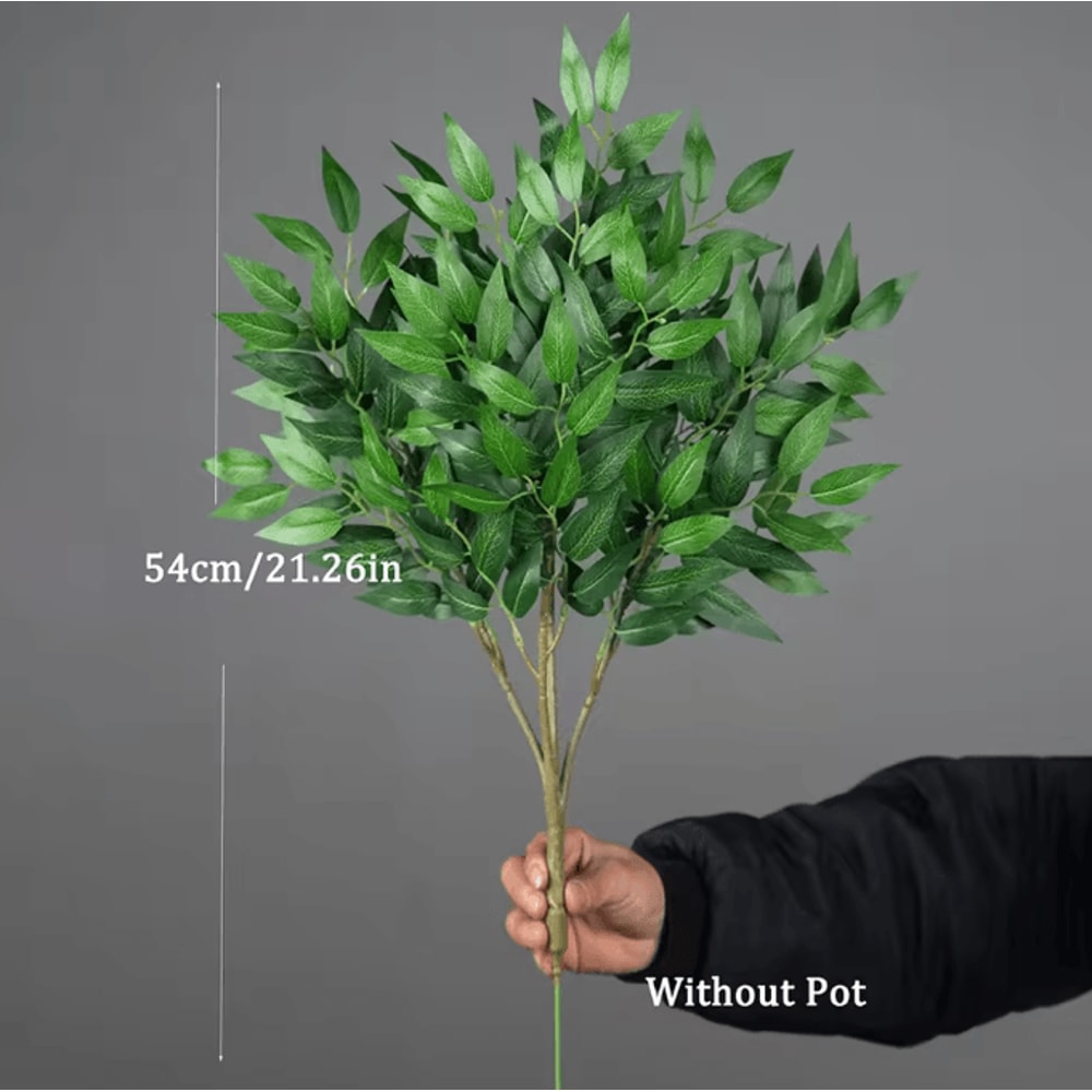 GreenAura Tall Artificial Eucalyptus Plant Tropical Willow Faux Tree Decor 5