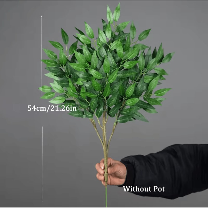 GreenAura Tall Artificial Eucalyptus Plant Tropical Willow Faux Tree Decor 5
