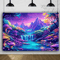 VIKAMA Glow In The Dark Forest Wall Tapestry Fantasy LED Wall Hanging Decor 0