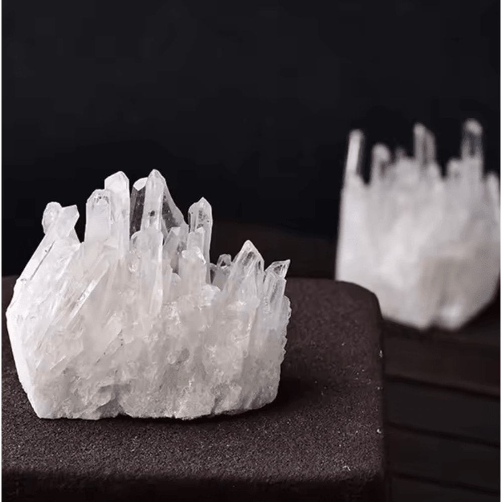 Natural White Quartz Crystal Cluster Healing Mineral Specimen Raw Home Decor 2