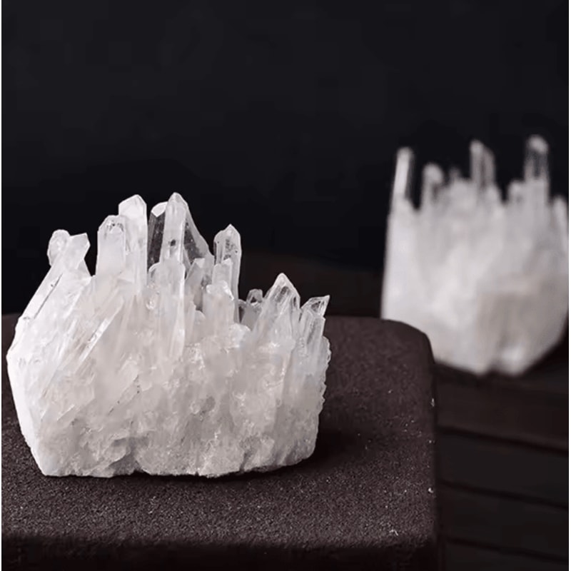 Natural White Quartz Crystal Cluster Healing Mineral Specimen Raw Home Decor 2