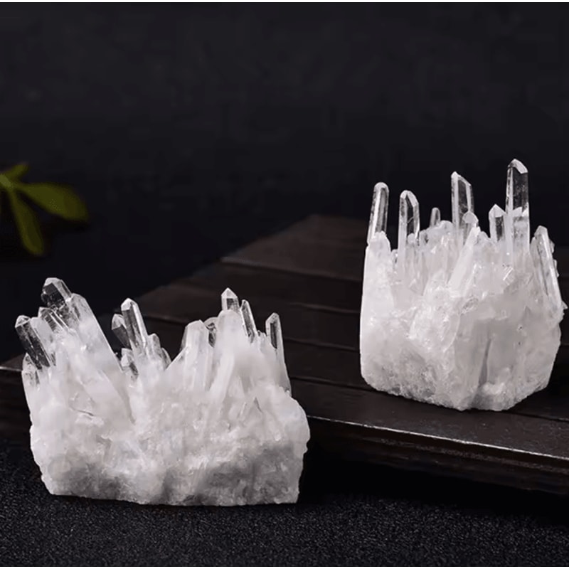 Natural White Quartz Crystal Cluster Healing Mineral Specimen Raw Home Decor 3