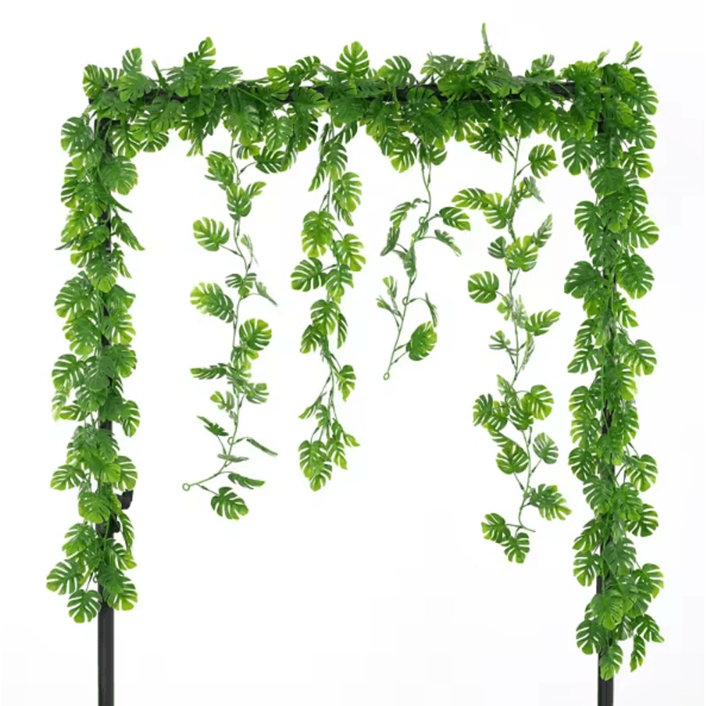 Artificial Monstera Hanging Vines Tropical Leaf Greenery Decor For Home Events 0