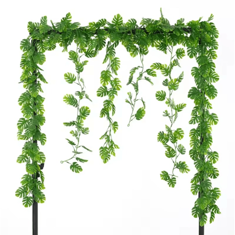 Artificial Monstera Hanging Vines Tropical Leaf Greenery Decor For Home Events 0