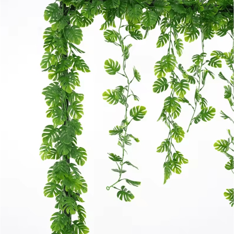 Artificial Monstera Hanging Vines Tropical Leaf Greenery Decor For Home Events 2