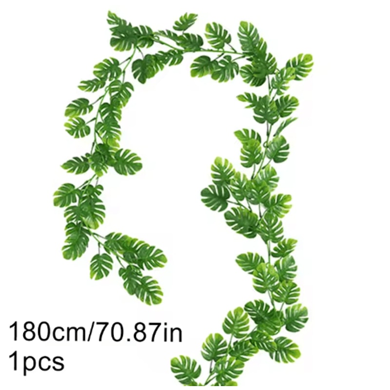 Artificial Monstera Hanging Vines Tropical Leaf Greenery Decor For Home Events 5