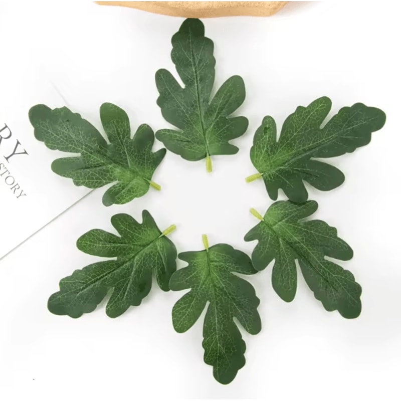 50PCS Artificial Watermelon Leaves DIY Craft Greenery For Weddings Scrapbooking Decor 0