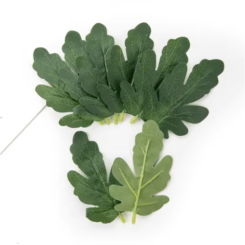 50PCS Artificial Watermelon Leaves DIY Craft Greenery For Weddings Scrapbooking Decor 4