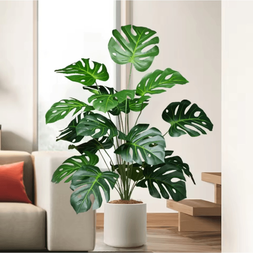Large Artificial Monstera Leaves Tropical Palm Leaf Decor For Home Garden Events 1