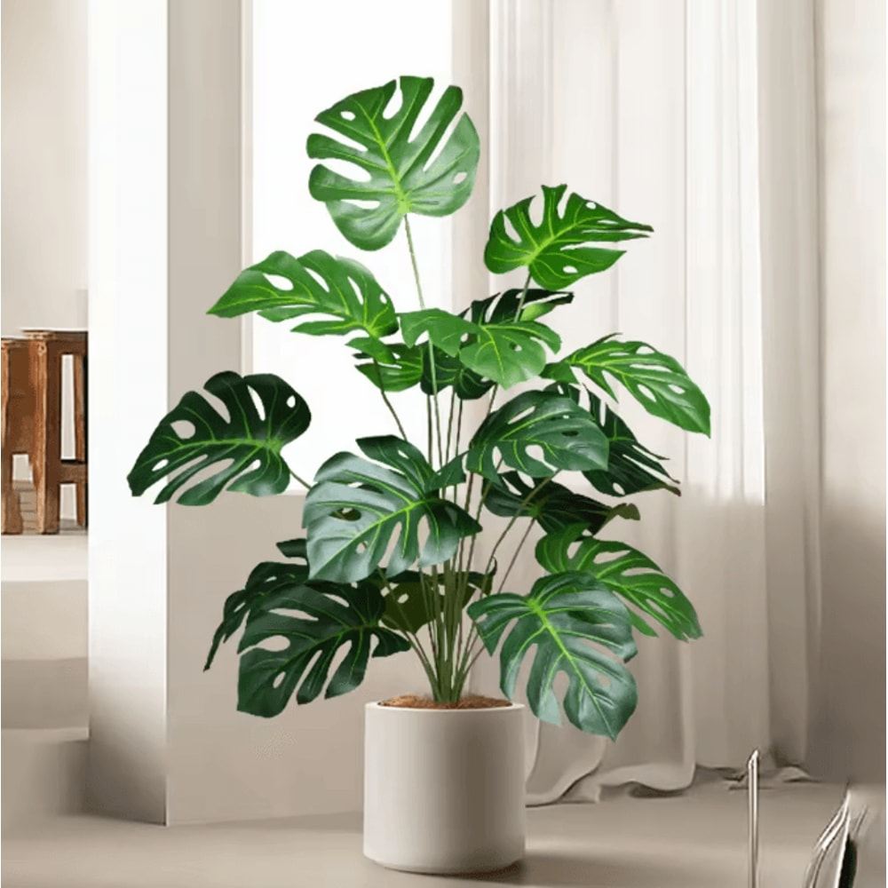 Large Artificial Monstera Leaves Tropical Palm Leaf Decor For Home Garden Events 2
