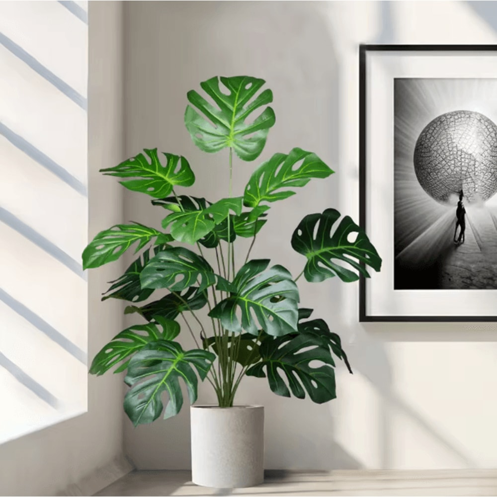 Large Artificial Monstera Leaves Tropical Palm Leaf Decor For Home Garden Events 3