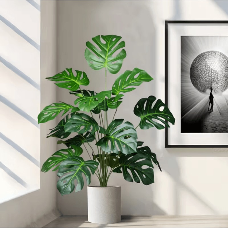 Large Artificial Monstera Leaves Tropical Palm Leaf Decor For Home Garden Events 3