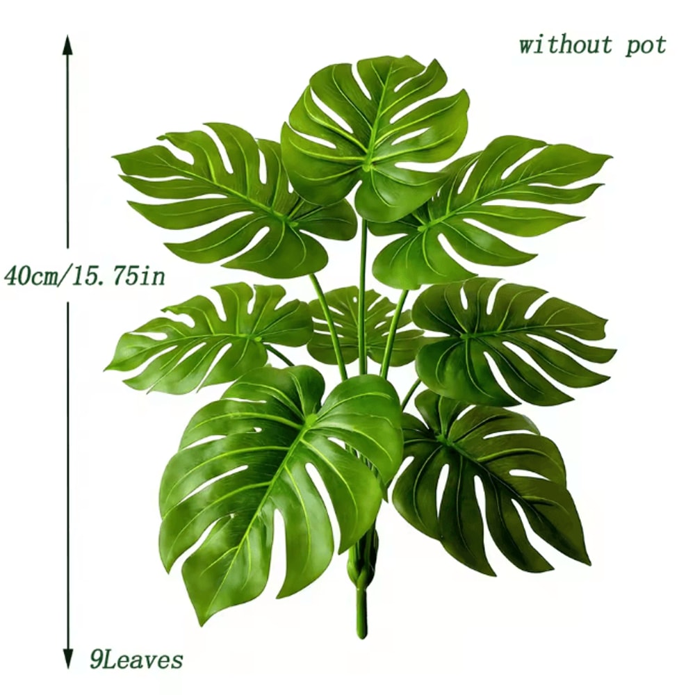 Large Artificial Monstera Leaves Tropical Palm Leaf Decor For Home Garden Events 5